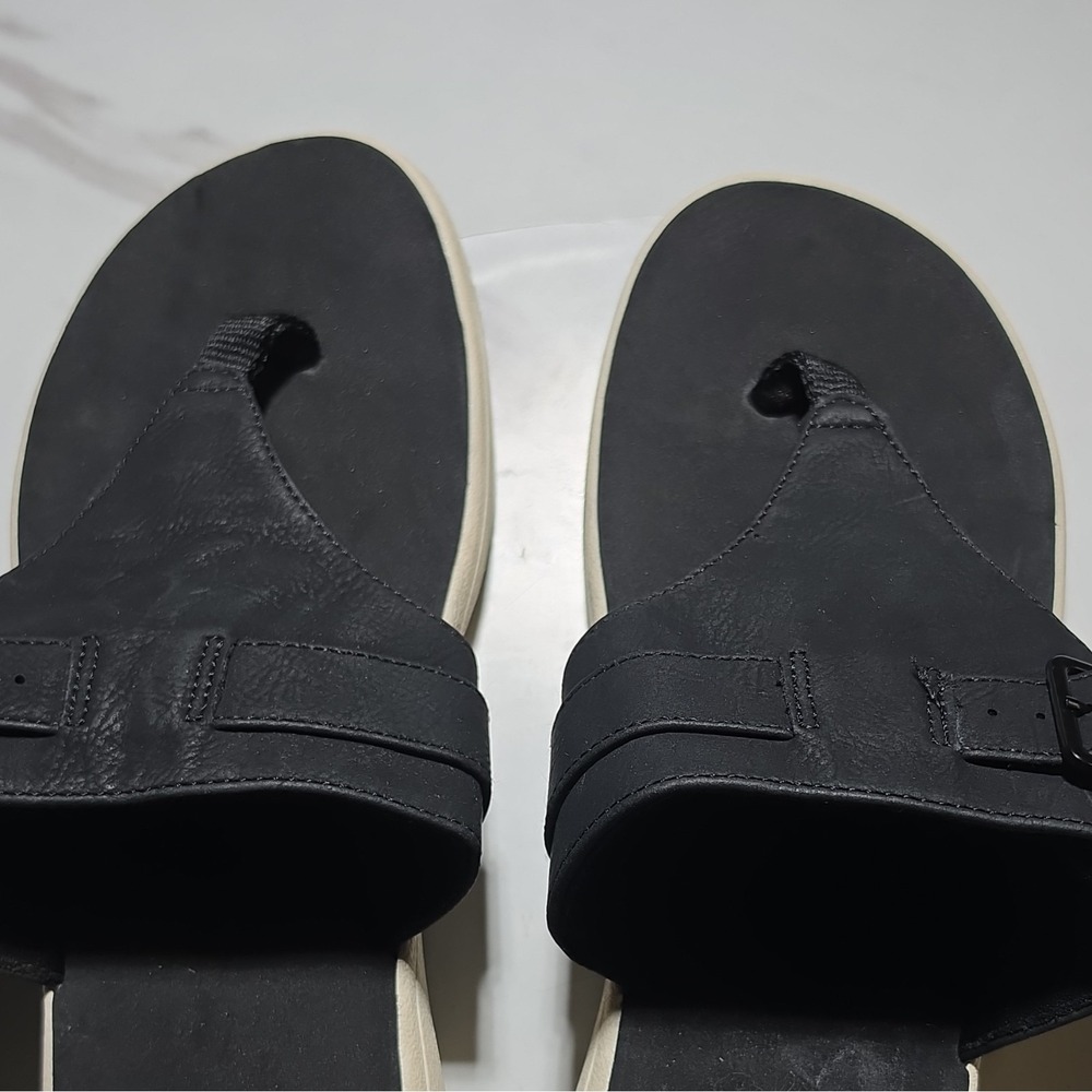 Time And Tru Women's Black Synthetic Thong Slip On Sandals Size 8 - Picture 2 of 5